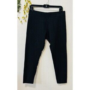 Lou & Grey Women Size L  Elastic Pull On Ponte Pants Athleisure Essential Staple